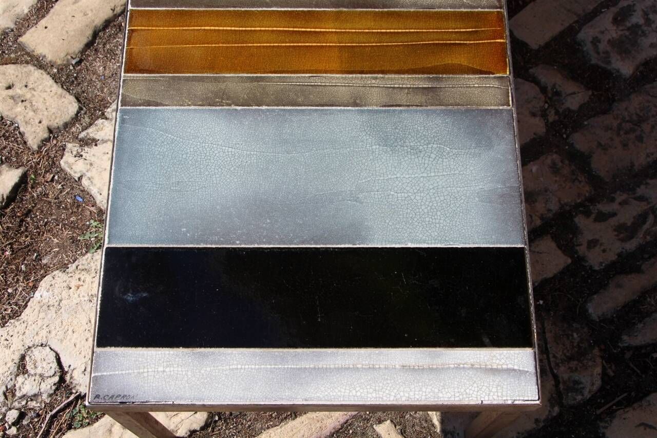 Ceramic Coffee Table Model "Soleil" by Roger Capron