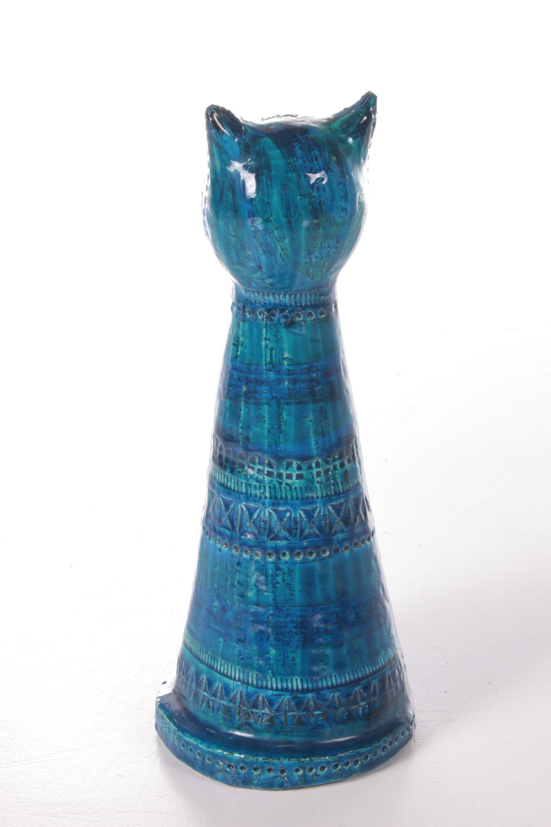 Rimini Blue cat made of ceramics by Aldo Londi,1960
