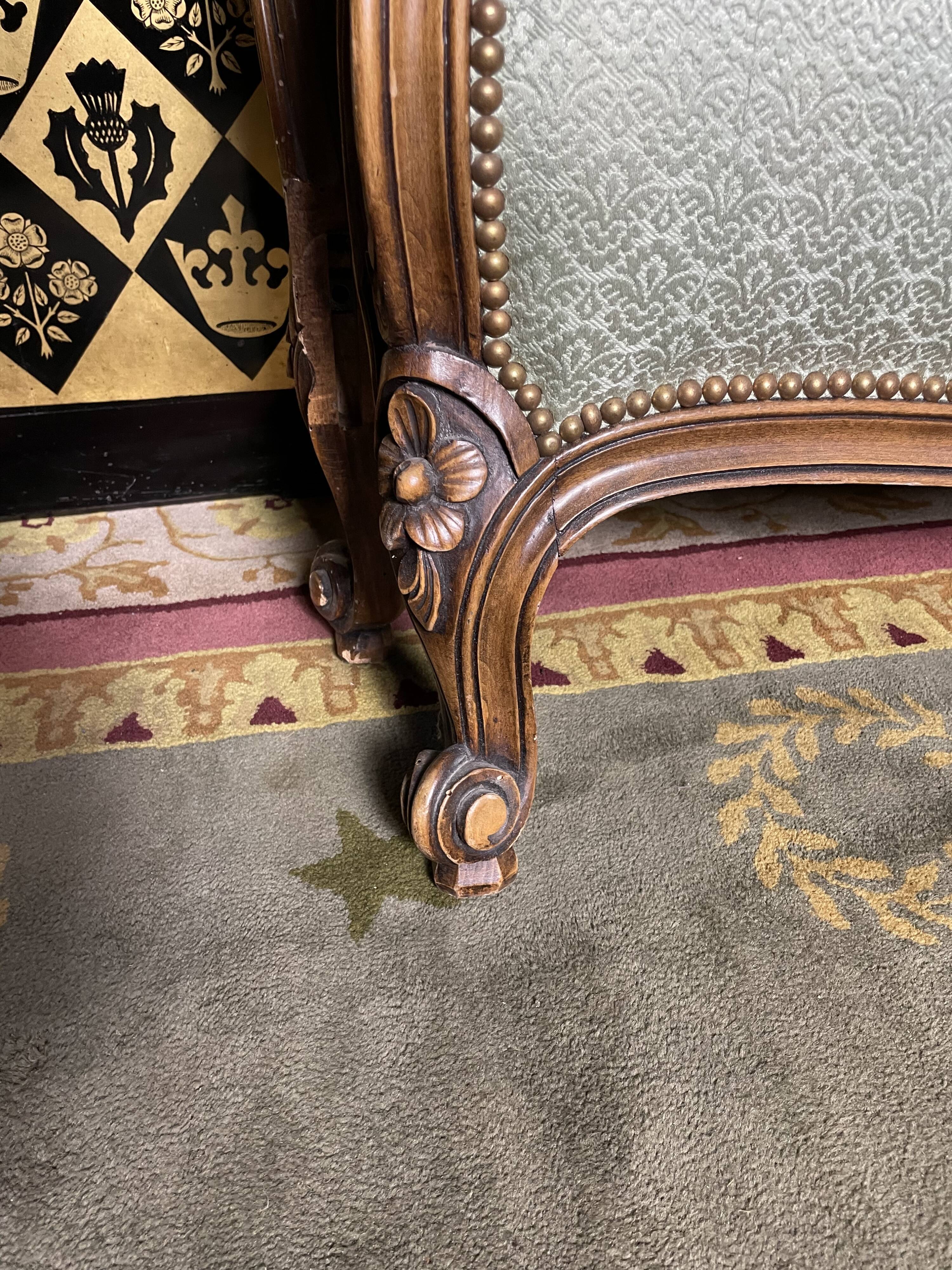 Upholstered bed in Louis XV style