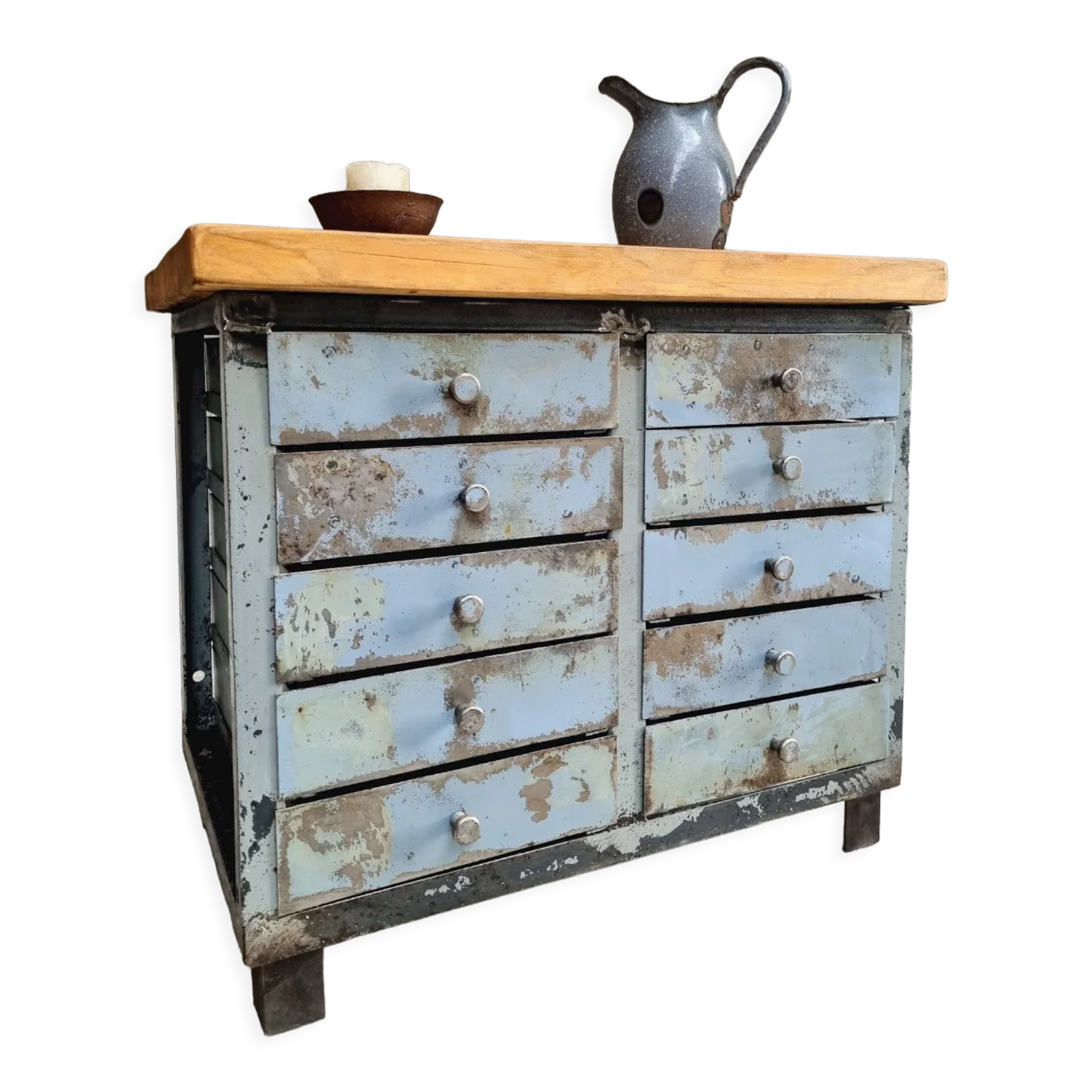 Industrial chest of drawers steel TV sideboard