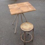 Breau child metal and his stool