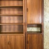 70s Dyrlund teak shelf wall unit Danish Modern Design Denmark