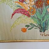 Oil on burlap and frame
