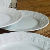 Six vintage Philippe Deshoulières Limoges California porcelain bread plates