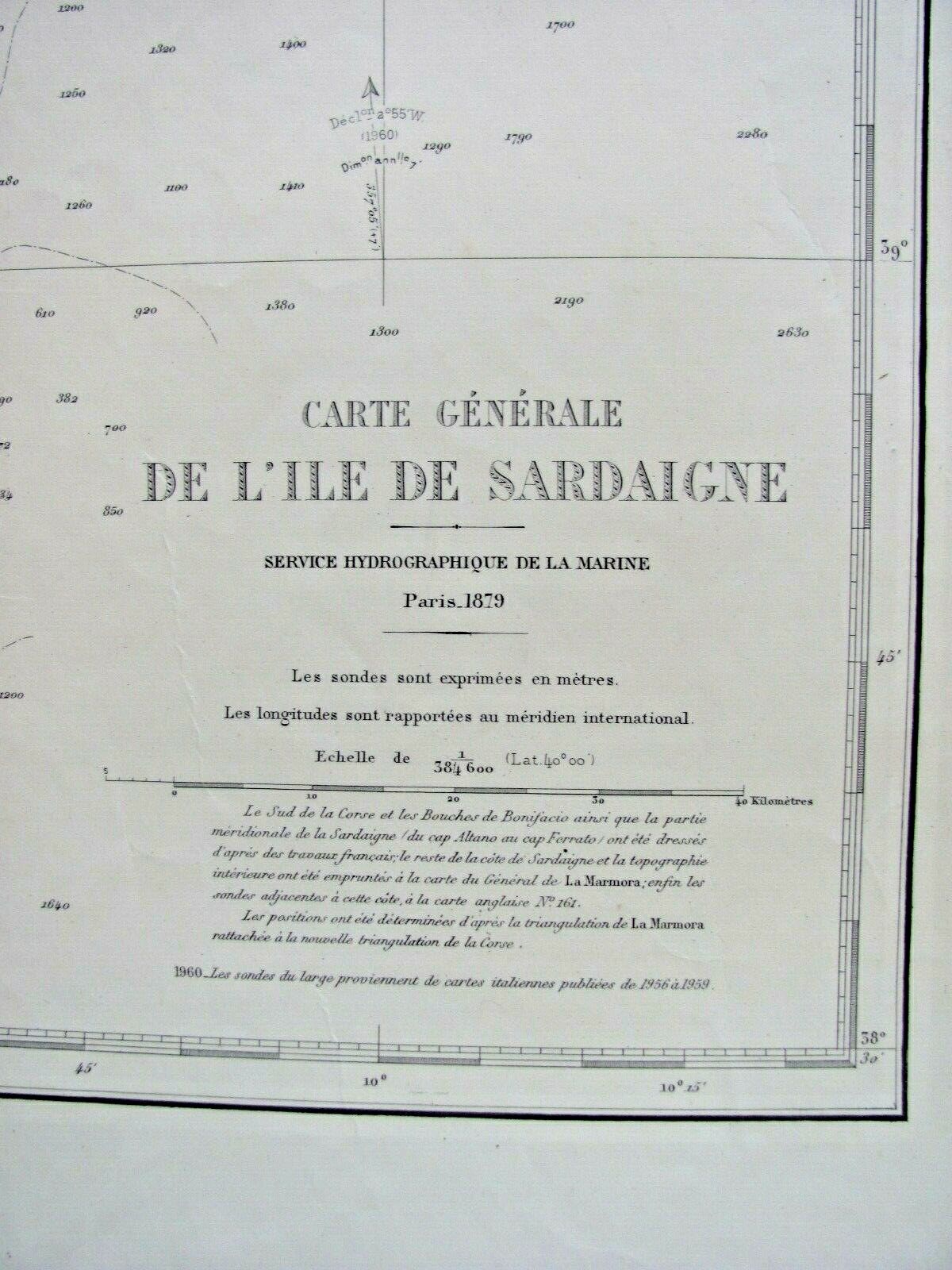 General map of the island of Sardinia - 1879