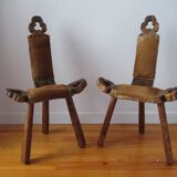 Brutalist tripod stools