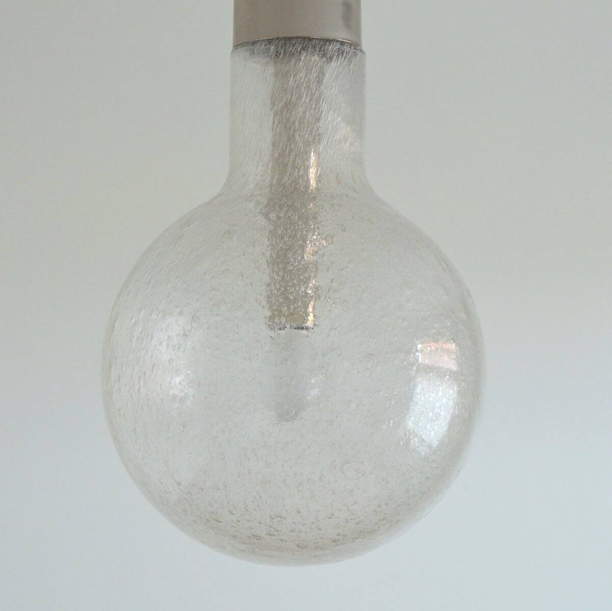 Vintage 1970s Peill and Putzler bubble glass pendant light