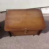 Small vintage sideboard + 2 bedside table - wood compass leg