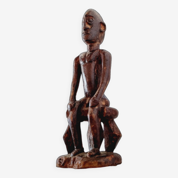 Dogon Wooden Statue or Sculpture Sitting Man Mali African Tribal Art