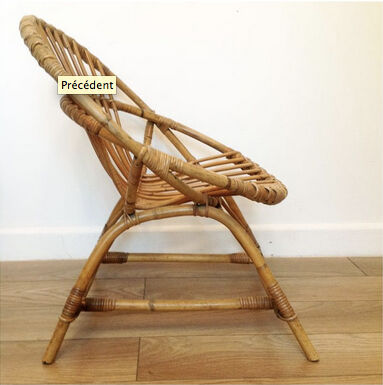 Vintage rattan armchair