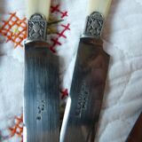 Laufert 12-piece dessert or cheese knife set with silver ferrule