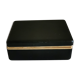 Black leather faux leather box