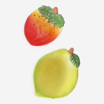 Coupelles barbotine fraise et citron