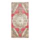 Vintage Turkish Hand-Knotted Wool Cotton Pink Runner Rug 105x228