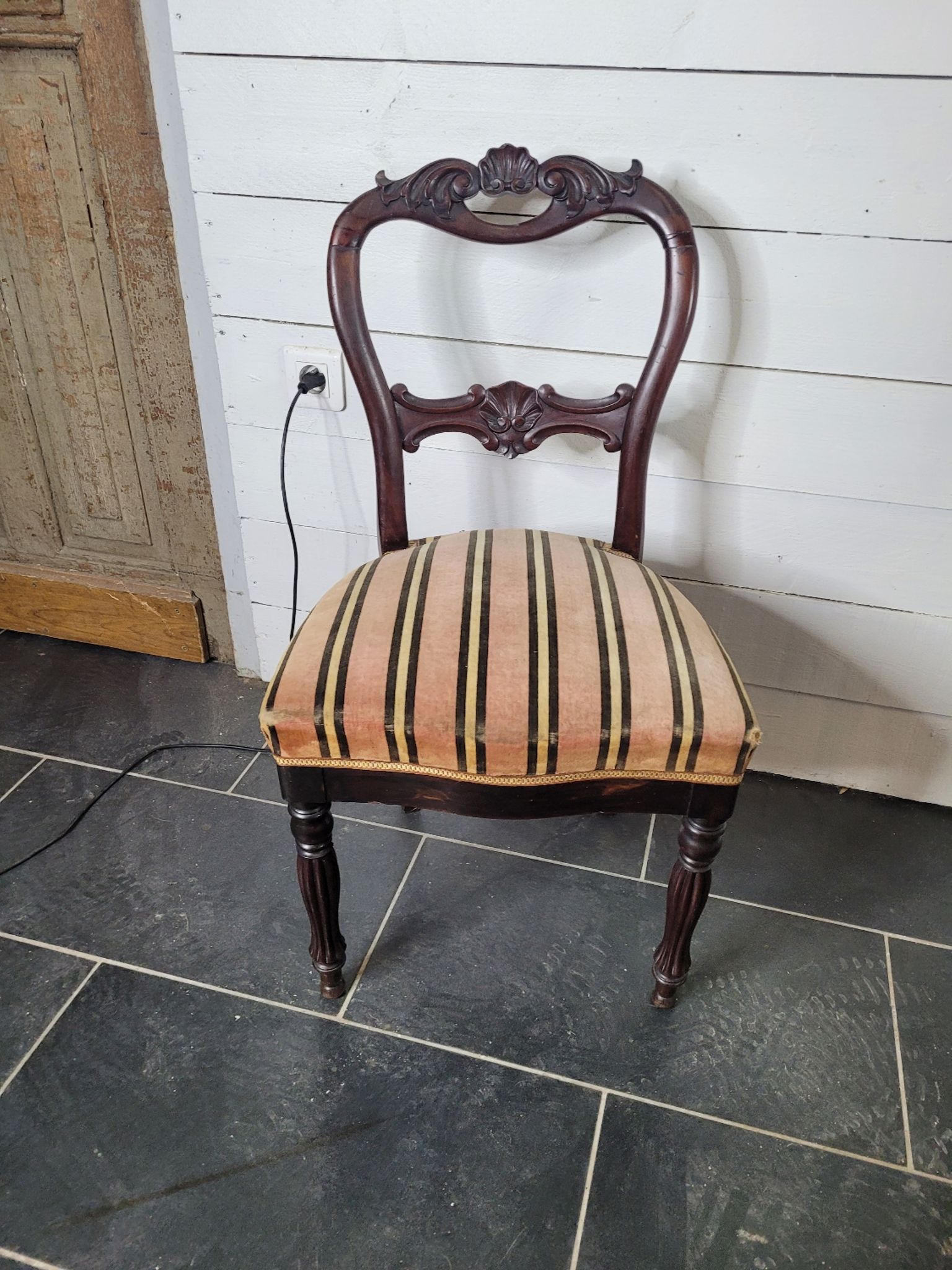 Chaise style Louis Philippe en acajou