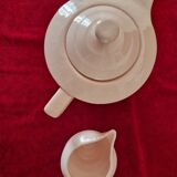 Pink ceramic coffee service by St Amand Ceranord