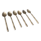 6 cuillères café en laiton doré bambou