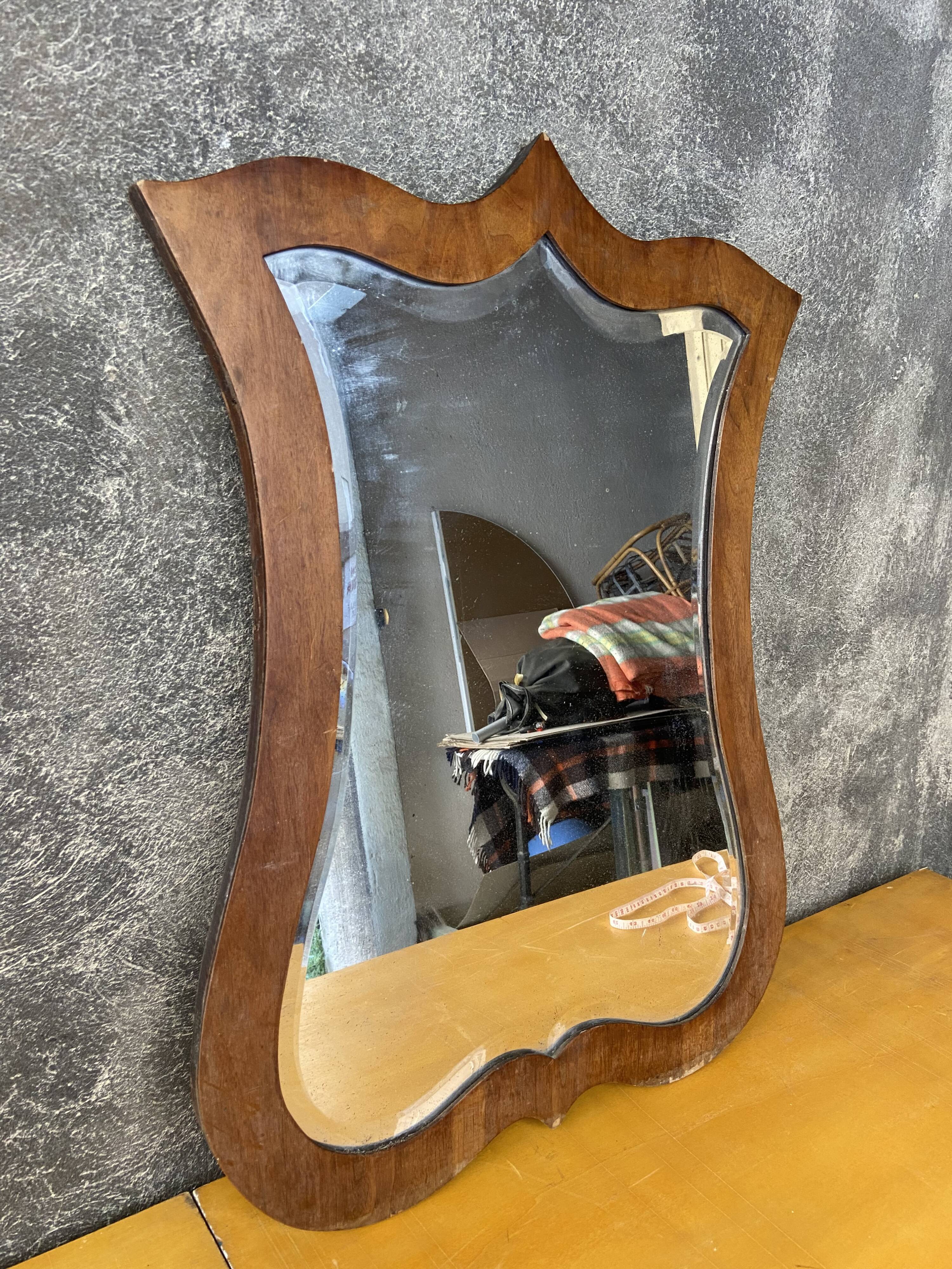 Wooden mirror art deco style