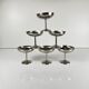 Set de 6 coupe à glace / champagne en inox, Guy Degrenne
