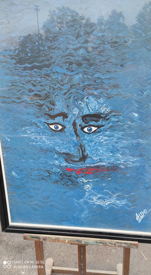 Poster in abstract style face