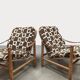 Vintage Swedish 'Junker' easy chairs Bror Boije Dux 'Safari style'