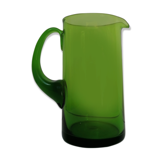 Green crystal pitcher