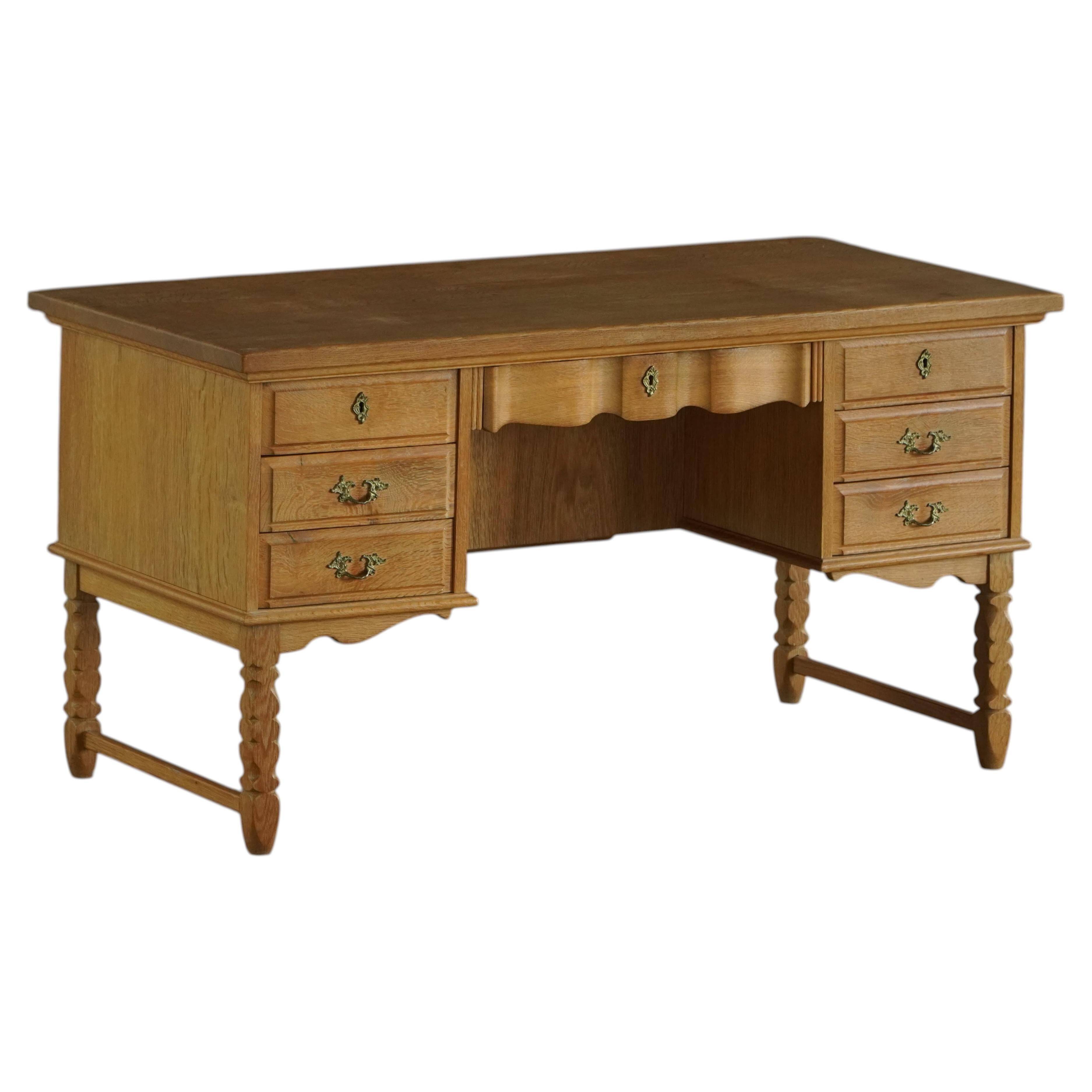 Bureau d'écriture danois de style « Mid-Century Modern », en chêne, de Henning Kjærnulf, 1960