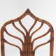 Set of bamboo lounge chairs with Italian 1960 floral cushions