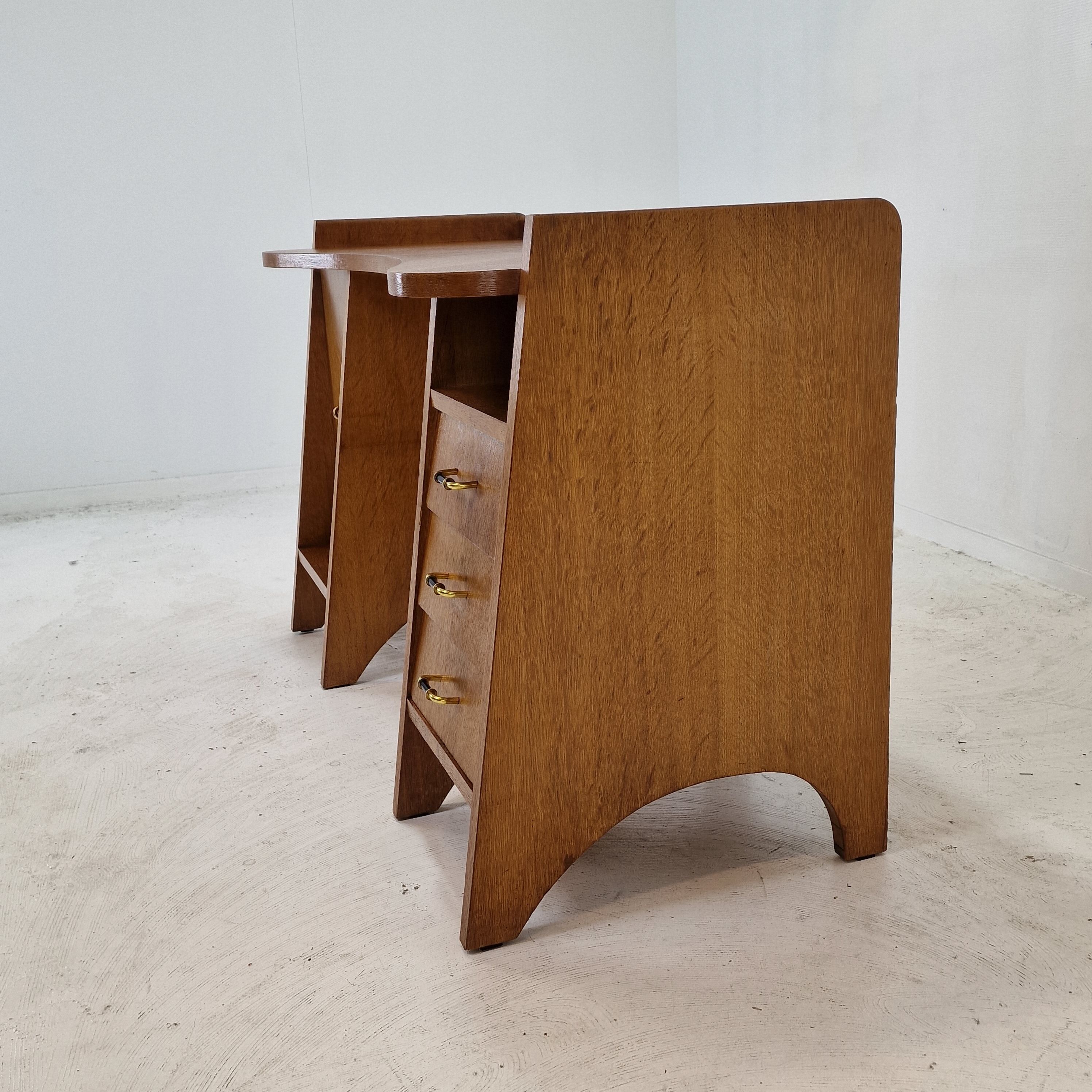 Italian Oak Writing Desk, 1960s