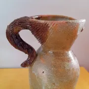 Anthropomorphic pitcher in stoneware by André Louis Freymond
