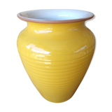 Yellow glazed earth vase