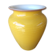 Yellow glazed earth vase