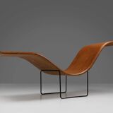 Mid-century stack-laminated lounge chair by Tiller Lesser, Germany 1990