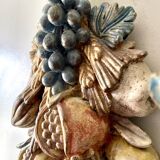 Pair of wooden wall lights, Italy 1950s