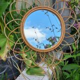 Vintage rattan mirror