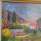 Oil painting on cardboard "Spring at the Black Virgin" signed Louis Combalot