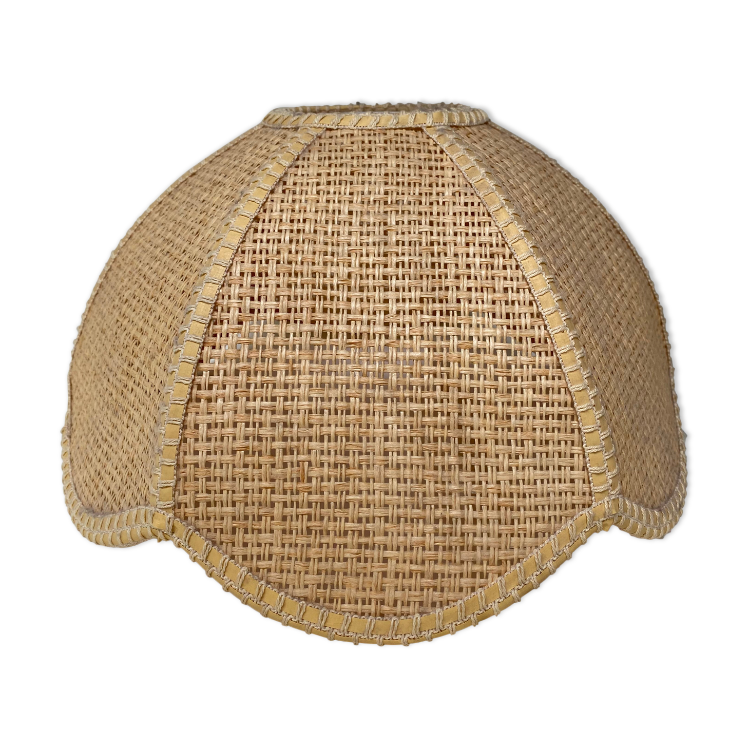 Vintage rattan flower pendant lamp