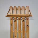 Pine wood coat rack / coatrack width 60 height 190 depth 30 cm