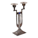 Candlestick with 2 holders Gunther Lambert whit Lapis Lazuli Cabochon - Art Nouveau stil