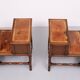 Superb pair Mahogany and Leather library steps England