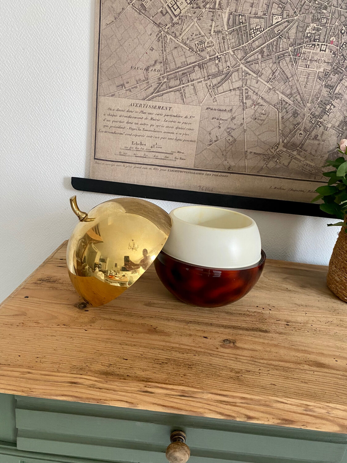 Vintage ice cube apple