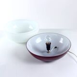 Grande lampe de table en verre opalin, Tchécoslovaquie, années 1960