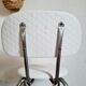 Retro 60s chair metal and white fabric