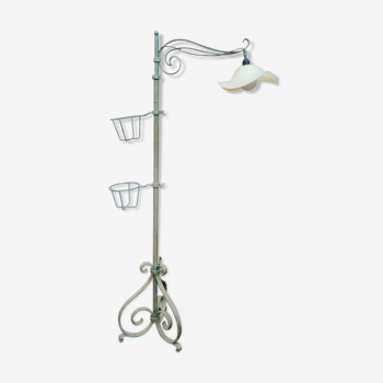 Country wrought iron floor lamp