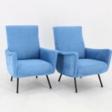 1960s Pair of Restored Italian Armchairs