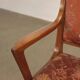 Fauteuil vintage en acajou et tissu, design, Italie, années 1950