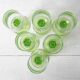Set of 6 Limoncino Sherry Glasses / Green Sorbetto Stemware /Bormioli Rocco