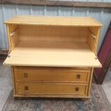 Dal Vera bamboo chest of drawers, Italian design, 70s