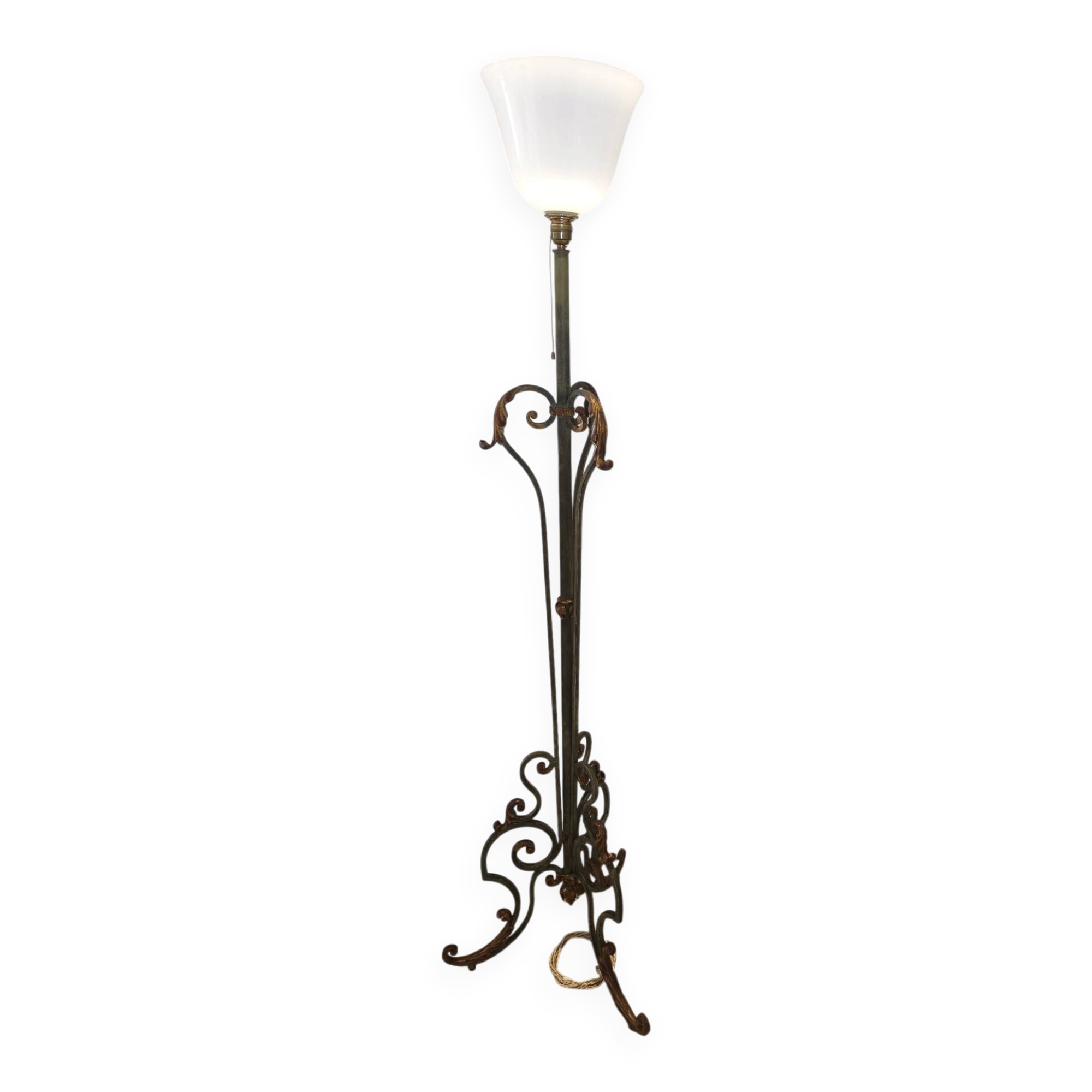 Superbe lampadaire torchière d'époque Art Déco (début du XXe)