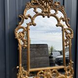 Miroir Doré à parcloses  de Style Régence Louis XV
